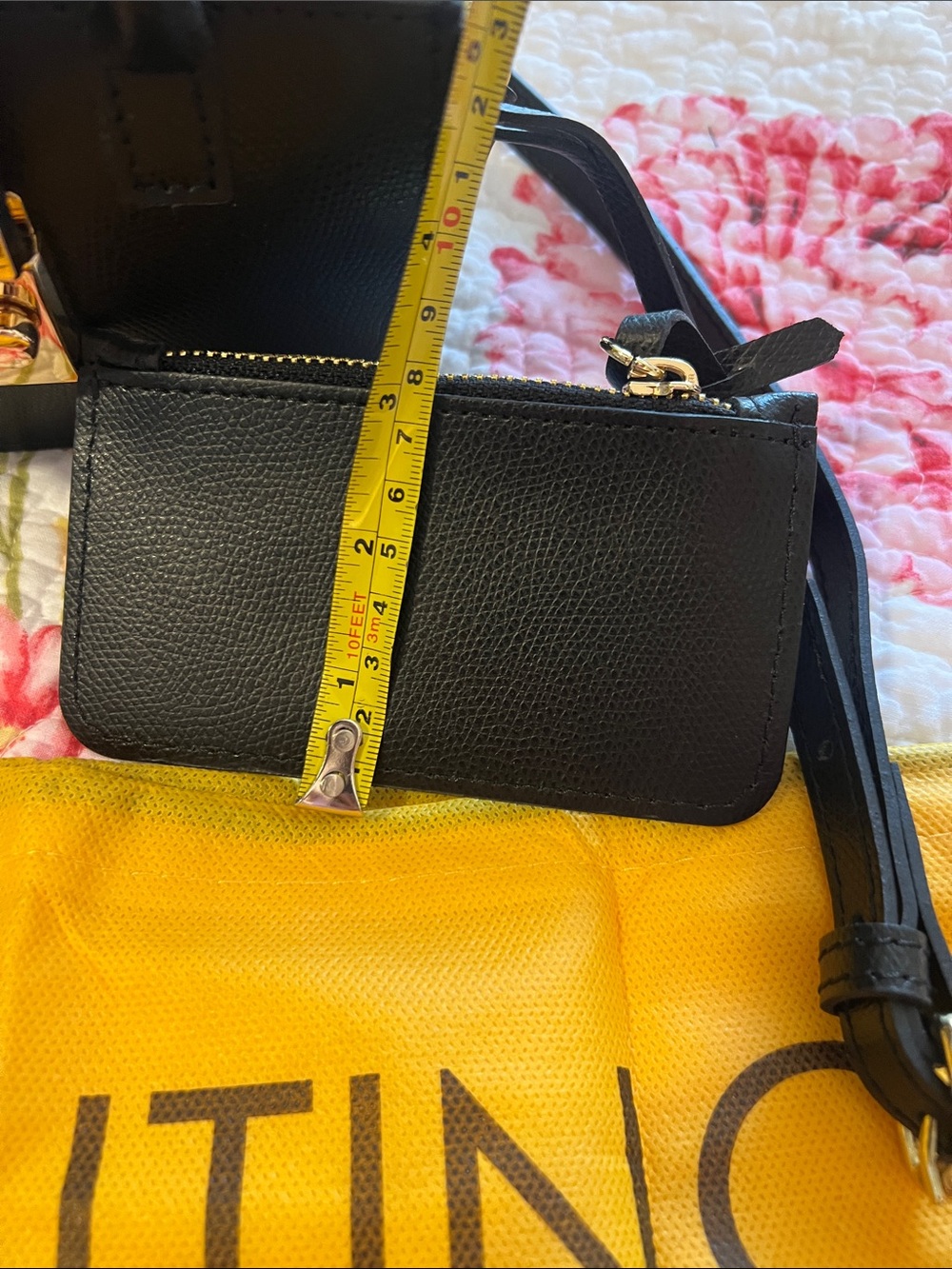 Valentino Black  Top-Handle with Strap Bag with Gold Hardware - Picture 10 of 12